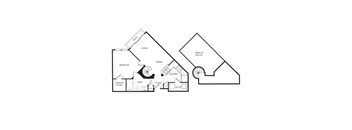A black and white diagram of a house layout with labeled rooms.