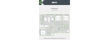 a floor plan of a bedroom apartment