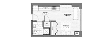 a floor plan of a small apartment