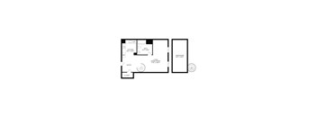 floor plan of 55 north luxury apartments to rent in the north end of boston