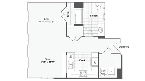 floor plan the falls apartment homes