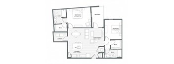 a floor plan of a house with severalartments