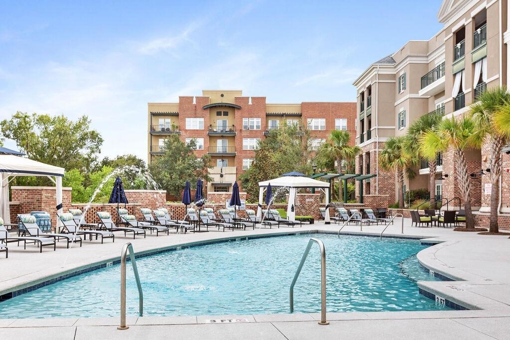 the swimming pool at the apartments for rent