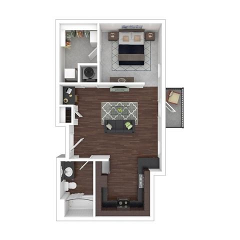 a1 floor plan  1 bedroom  1190 square feet