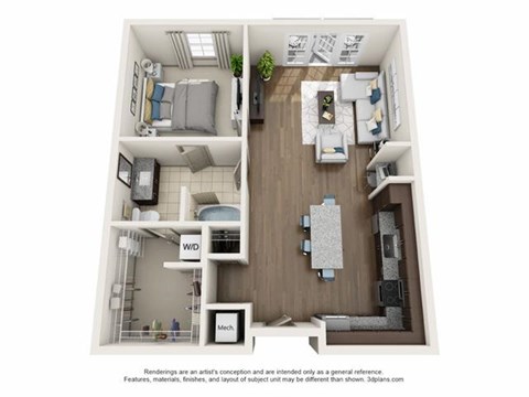 a 1 bedroom floor plan  villas at spring creek