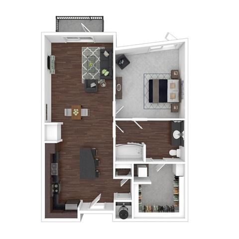 a floor plan with a bedroom and a bathroom