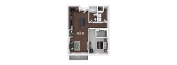 a1 floorplan  1 bedroom  1190 square feet