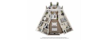 a 3 bedroom floor plan is shown in this image