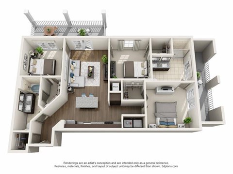 2 bedroom floor plan  the residences at
