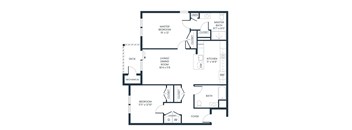 A black and white image of a floor plan for a house.