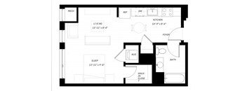 A black and white floor plan of a house with labeled rooms.