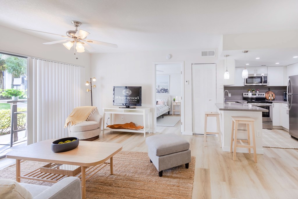 Spacious living dinning combo