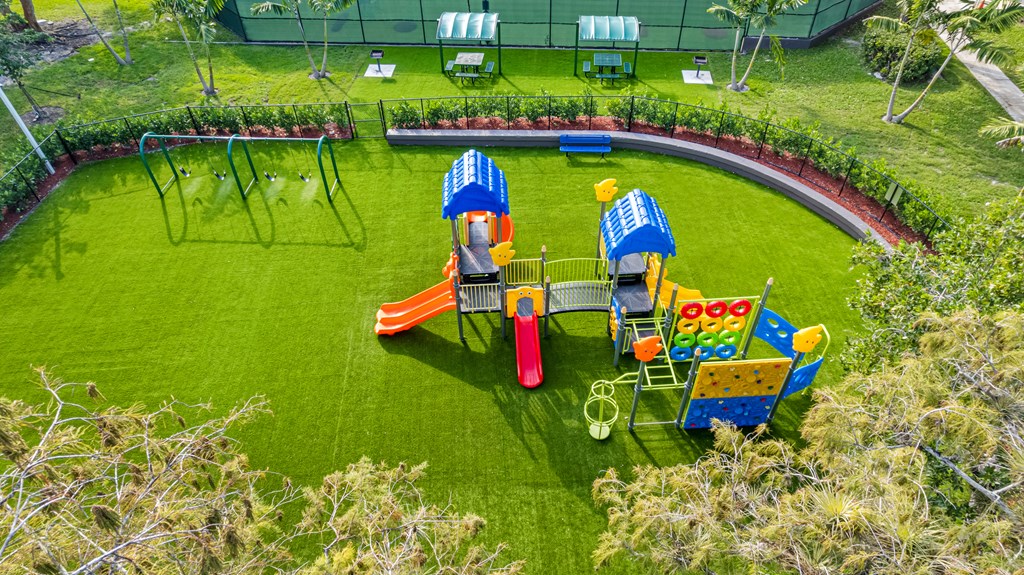 Aerial view of  Sherwood on the park playground