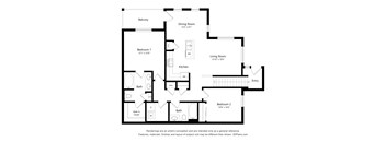 A black and white image of a floor plan for a house.