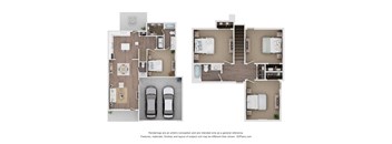 a floor plan of a house with a bedroom and a living room