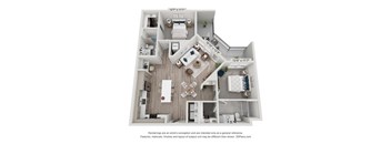 a floor plan of a house with a bedroom and a living room