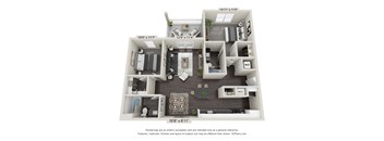 a 1 bedroom floorplan is shown in this image