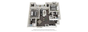 a 1 bedroom floorplan is shown with an open