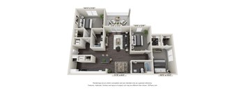 a 1 bedroom floorplan is shown in this image