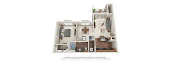 Apricot 3D Floorplan with Dimensions