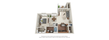 Aspen 3D Floorplan with Dimensions