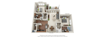 Beech 3D Floorplan with Dimensions