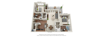 Birch 3D Floorplan with Dimensions