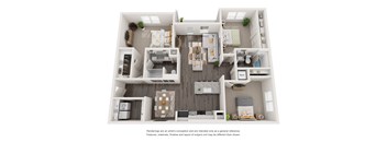 the outlook floor plan  1 bedroom  1199 sq ft
