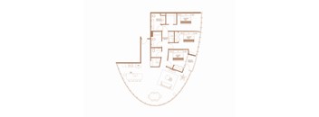 a floor plan of a house in a circle