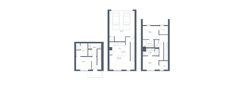 Three floor plans for a house are shown.