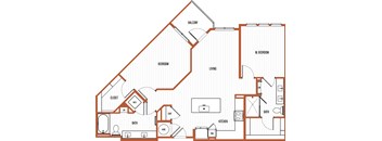 Two Bedroom Floor Plan