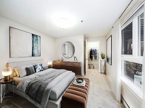 Two-Bedroom Apartments in Seattle, WA- Union Bay- Large Bedroom with Natural Lighting and Spacious Closet
