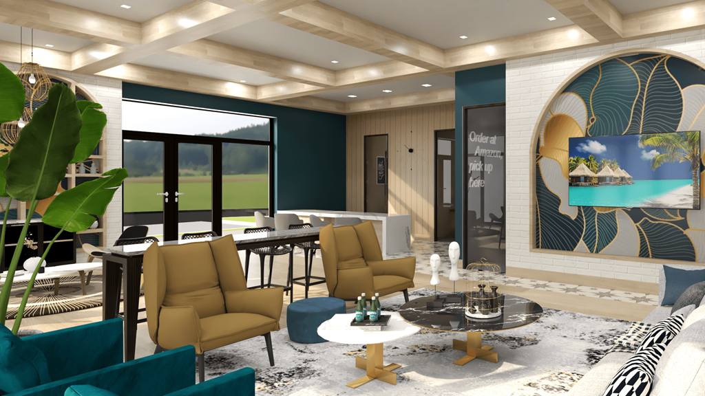 Club house lounge at ID Oakland Park townhouses in Oakland Park FL