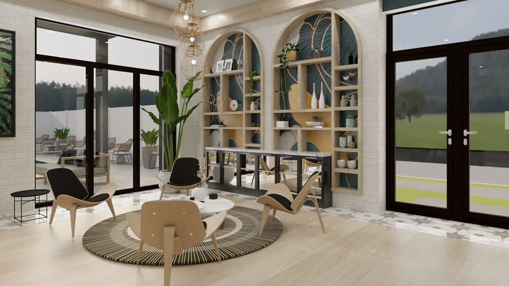 Club house interior at ID Oakland Park townhouses in Oakland Park FL