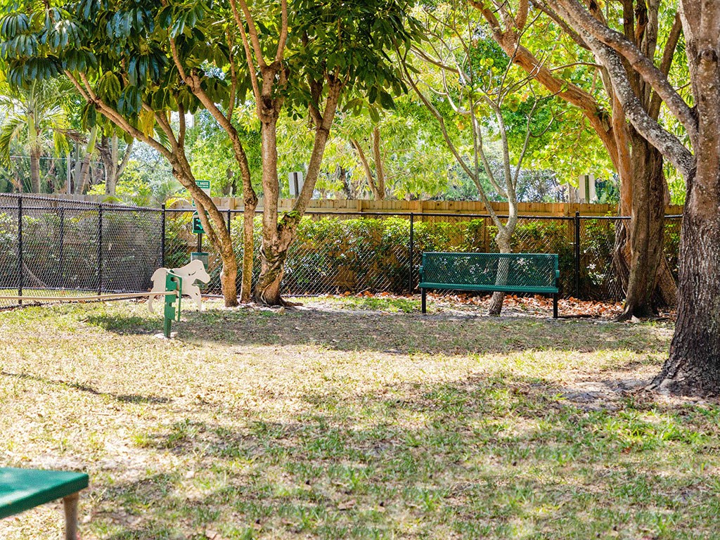 a park bench in a park with trees