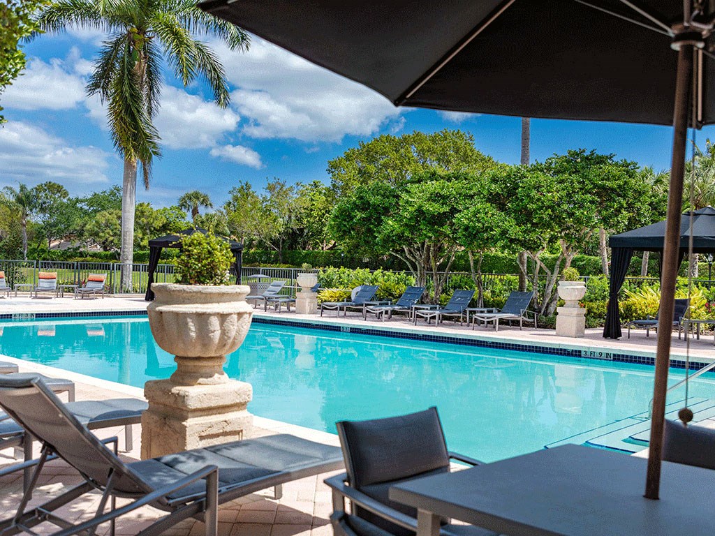 the swimming pool at the resort