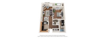 A floor plan of a 119" x 204" room with a 10'10" x 13'1" window.