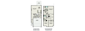floor plan of the first and second floor of a house