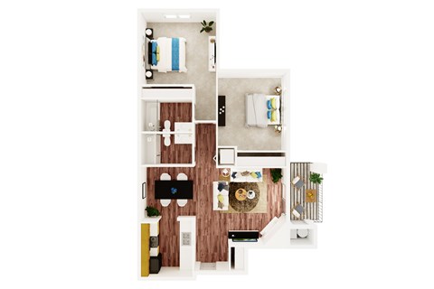 North Creek Apartments 2 bed 2 bath 930 sqft