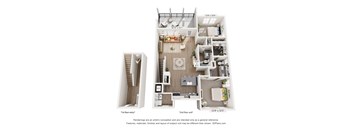 A floor plan of a two-story apartment with dimensions and a disclaimer.