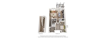 A 1st floor entry and 2nd floor plan of a 192 x 1410 sized room.