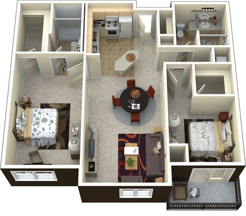the floor plan of our apartments at Lake Susan Apartments in Chanhassen, MN