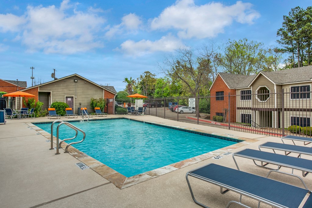 the swimming pool at our apartments