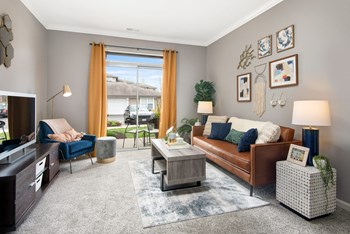 Modern Living Room Modern Living Room at Thornberry Woods Apartment Homes, Illinois - Photo Gallery 4
