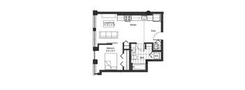 a black and white floor plan of a house