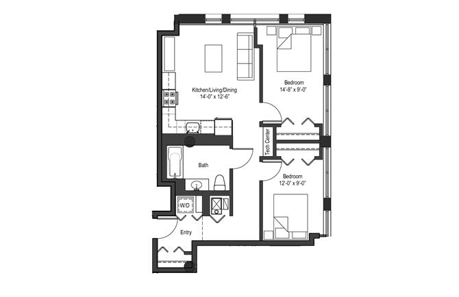 1313 West Randolph St. - 3,099USD / month