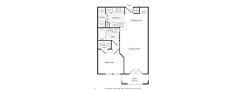 One bedroom, one bathroom with private patio