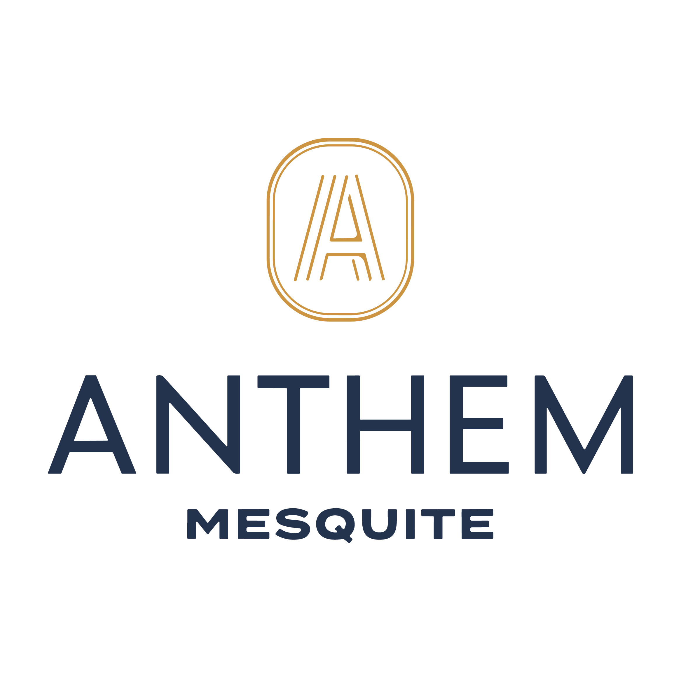 A logo with the text "ANTHEM MESQUITE" in front of it.