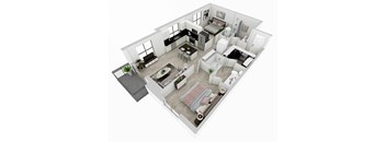 bedroom floor plan an in 3d