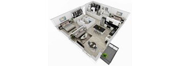 bedroom floor plan an in 3d